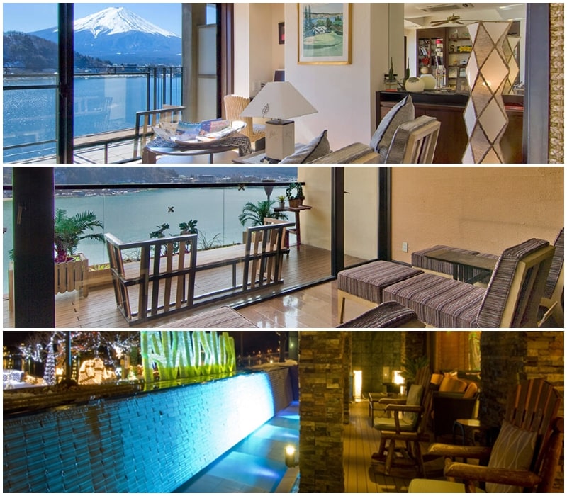 山梨県 河口湖のホテルくくな,,高級,カップに,おすすめ,温泉や食事で富士山を眺める