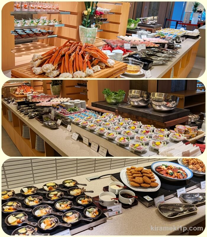今井荘の夕食バイキングにはお酒も蟹も食べ飲み放題のオールインクルーシブ