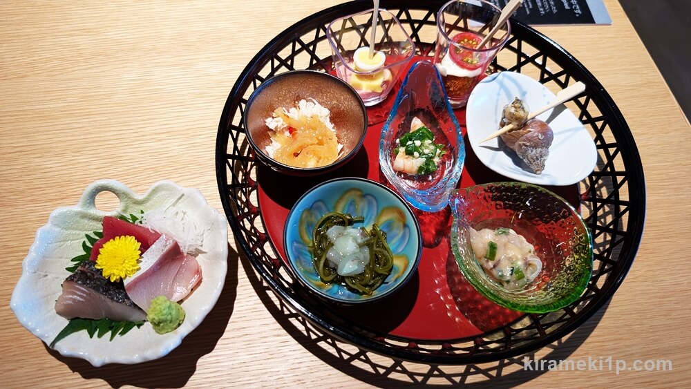 今井荘の夕食ビュッフェお刺身などの魚介が食べ放題
