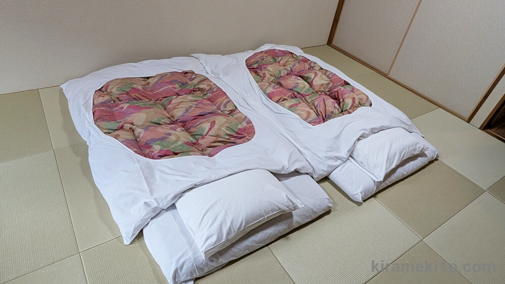 TAOYA那須塩原の和室は布団