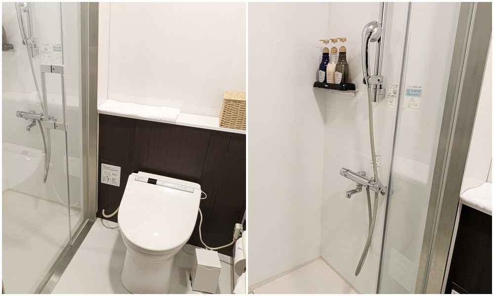 部屋は風呂なしシャワーのみ