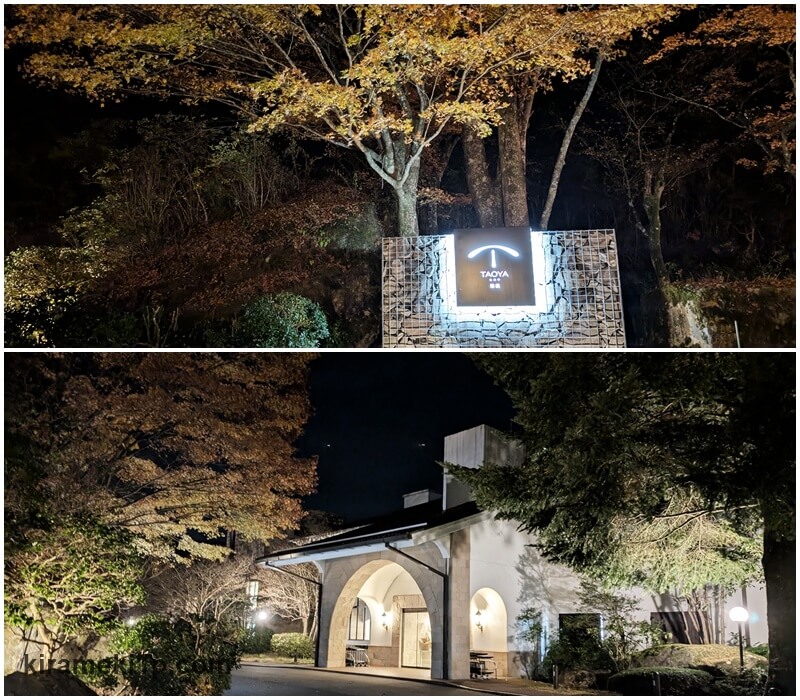 たおや箱根の夜の景色